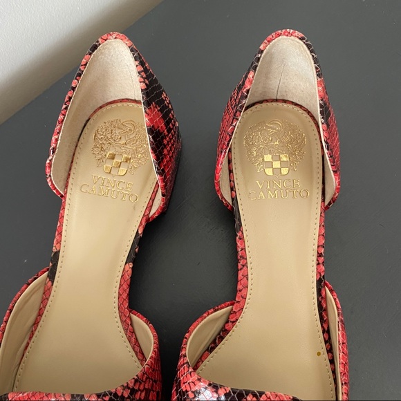Vince Camuto Pink Snakeskin Loafers - Picture 2 of 11